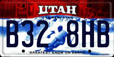 UT license plate B328HB