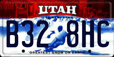 UT license plate B328HC