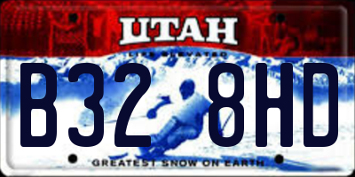 UT license plate B328HD