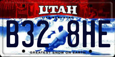 UT license plate B328HE