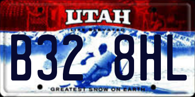 UT license plate B328HL