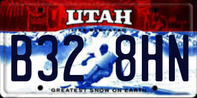 UT license plate B328HN