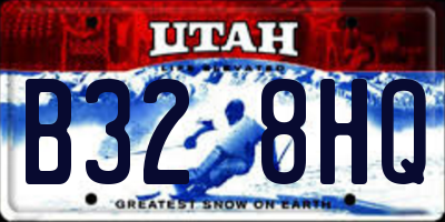 UT license plate B328HQ