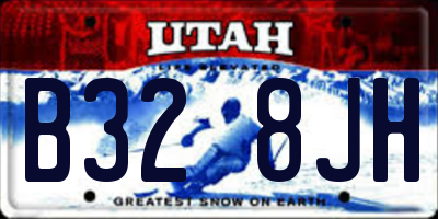 UT license plate B328JH