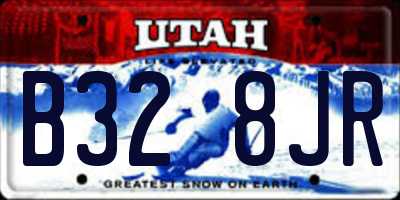 UT license plate B328JR