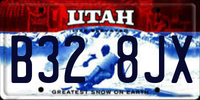 UT license plate B328JX