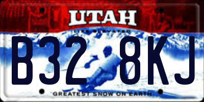 UT license plate B328KJ