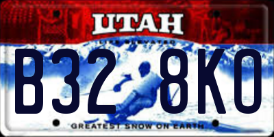 UT license plate B328KO
