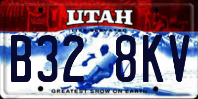 UT license plate B328KV