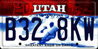 UT license plate B328KW