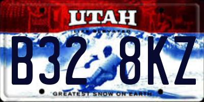 UT license plate B328KZ
