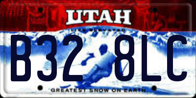 UT license plate B328LC