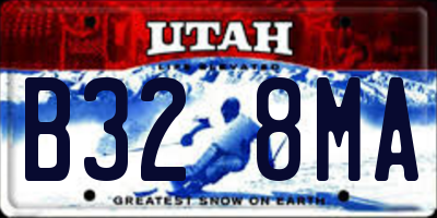 UT license plate B328MA