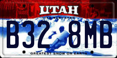 UT license plate B328MB