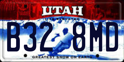 UT license plate B328MD