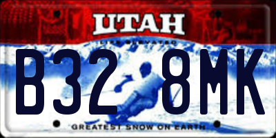 UT license plate B328MK