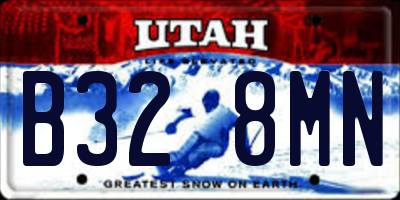 UT license plate B328MN