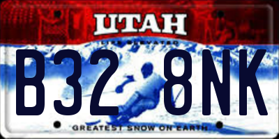 UT license plate B328NK