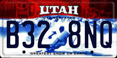 UT license plate B328NQ