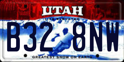 UT license plate B328NW
