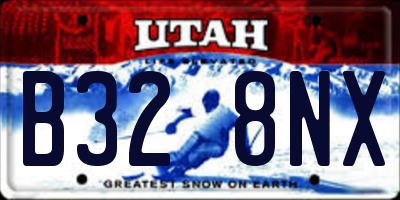UT license plate B328NX