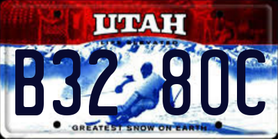 UT license plate B328OC
