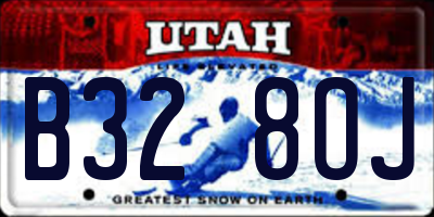 UT license plate B328OJ