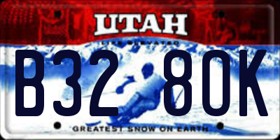 UT license plate B328OK