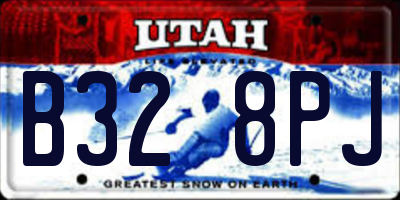 UT license plate B328PJ