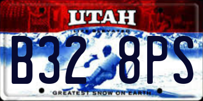 UT license plate B328PS