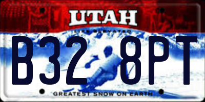 UT license plate B328PT