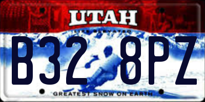 UT license plate B328PZ