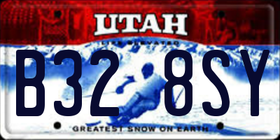 UT license plate B328SY