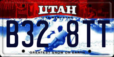 UT license plate B328TT