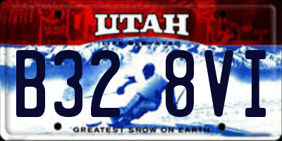 UT license plate B328VI