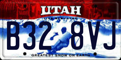 UT license plate B328VJ