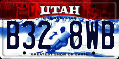 UT license plate B328WB