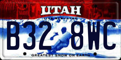 UT license plate B328WC