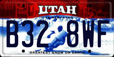 UT license plate B328WF