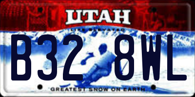 UT license plate B328WL