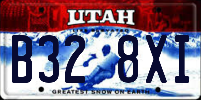 UT license plate B328XI