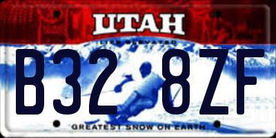UT license plate B328ZF
