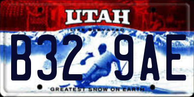 UT license plate B329AE