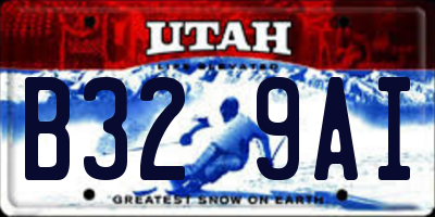 UT license plate B329AI