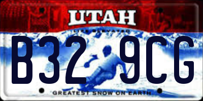 UT license plate B329CG