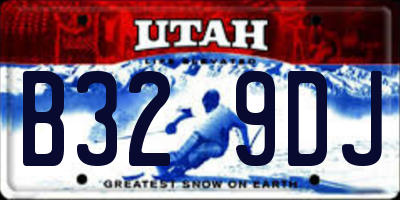 UT license plate B329DJ