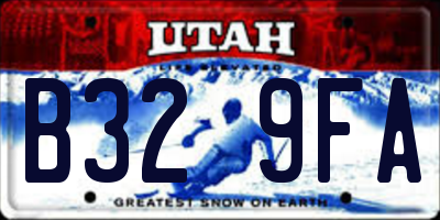 UT license plate B329FA