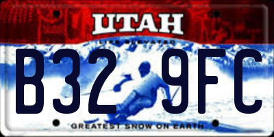 UT license plate B329FC