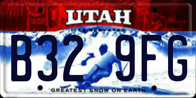 UT license plate B329FG