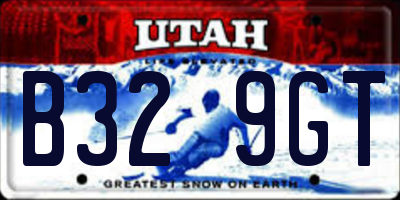 UT license plate B329GT
